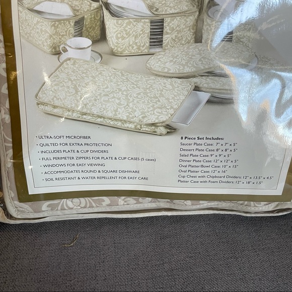 Hudson Collection Fine China Storage Set, 8 Piece Hudson Damask NIB - Picture 7 of 7